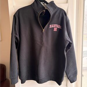Harvard Black Zip-Up Sweater